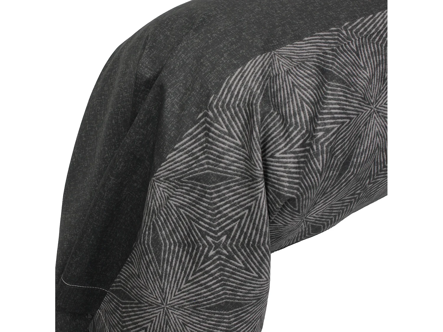 Taie de traversin 200x43 cm satin de coton TIAGO noir