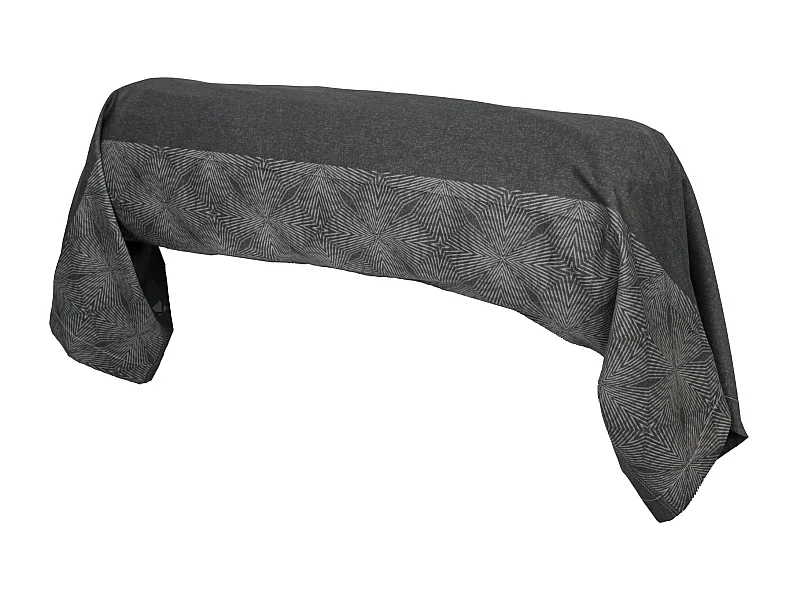 Taie de traversin 200x43 cm satin de coton TIAGO noir