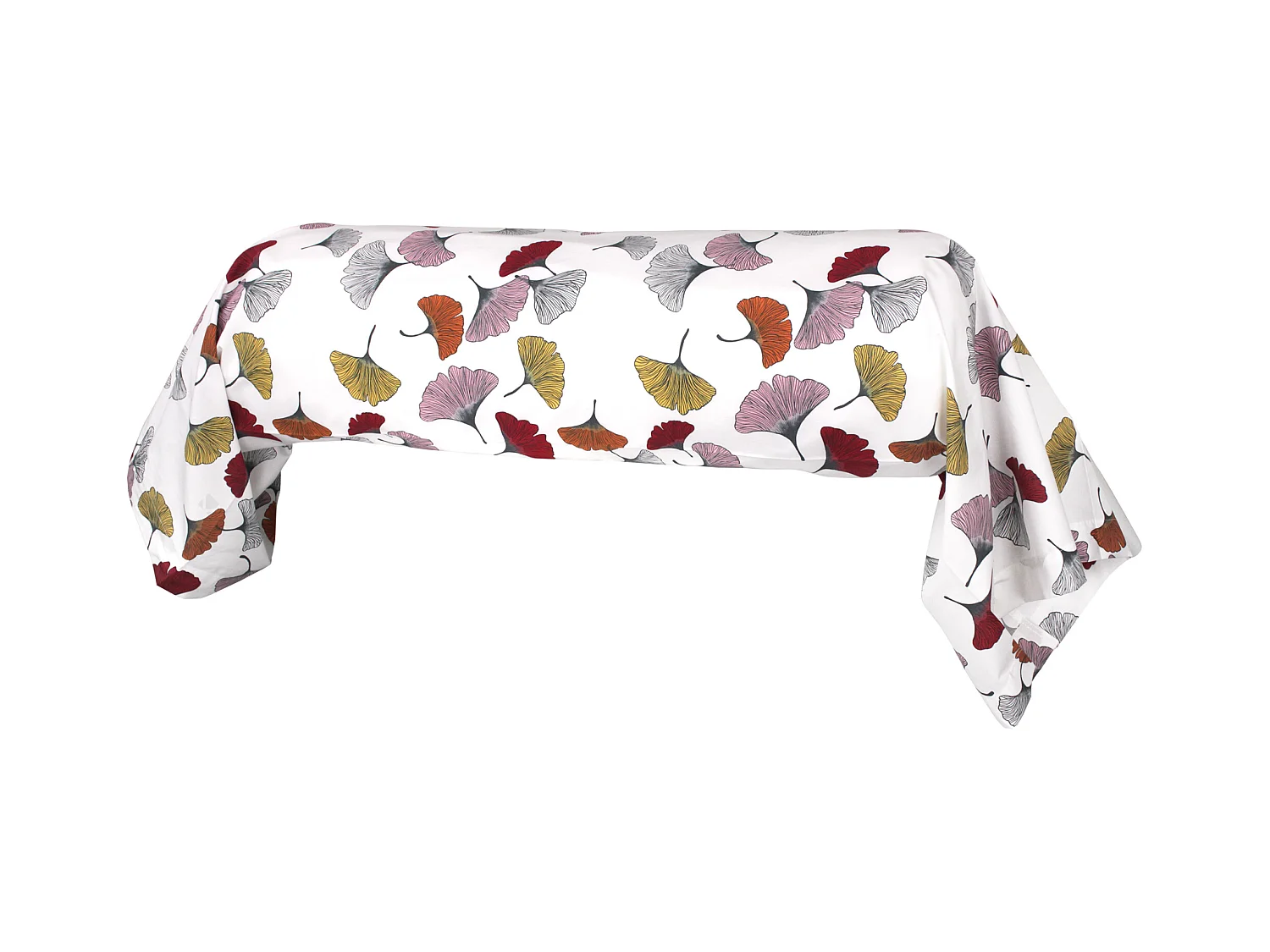 Taie de traversin 240x43 cm Percale pur coton GINKGO Rose