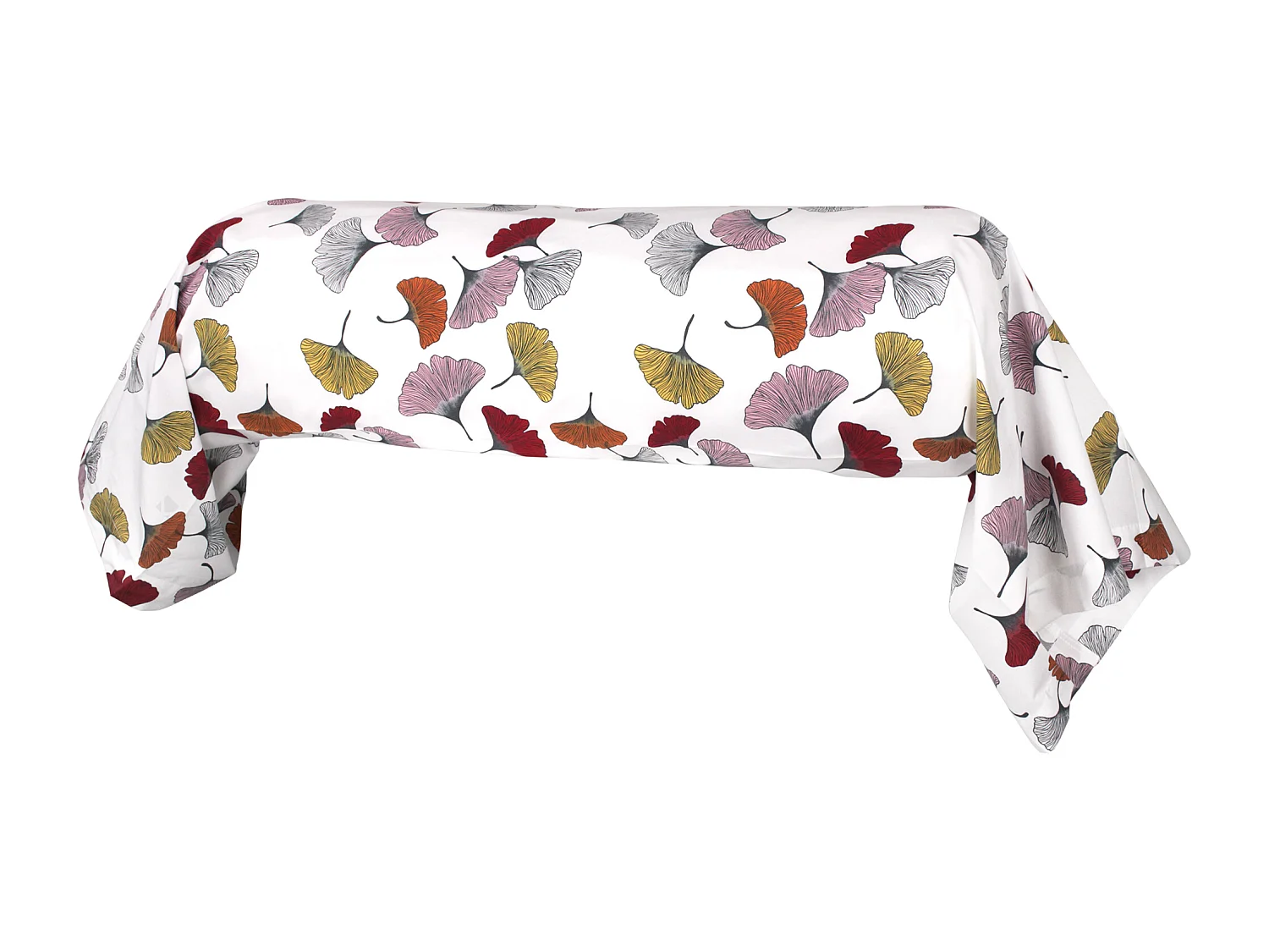 Taie de traversin 240x43 cm Percale pur coton GINKGO Rose