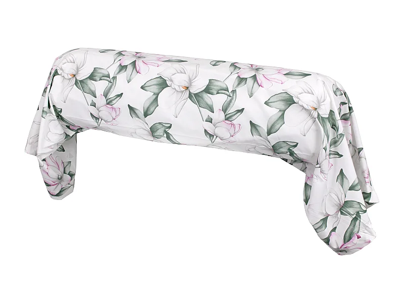 Taie de traversin 240x43 cm percale coton MAGNOLIA vert sauge