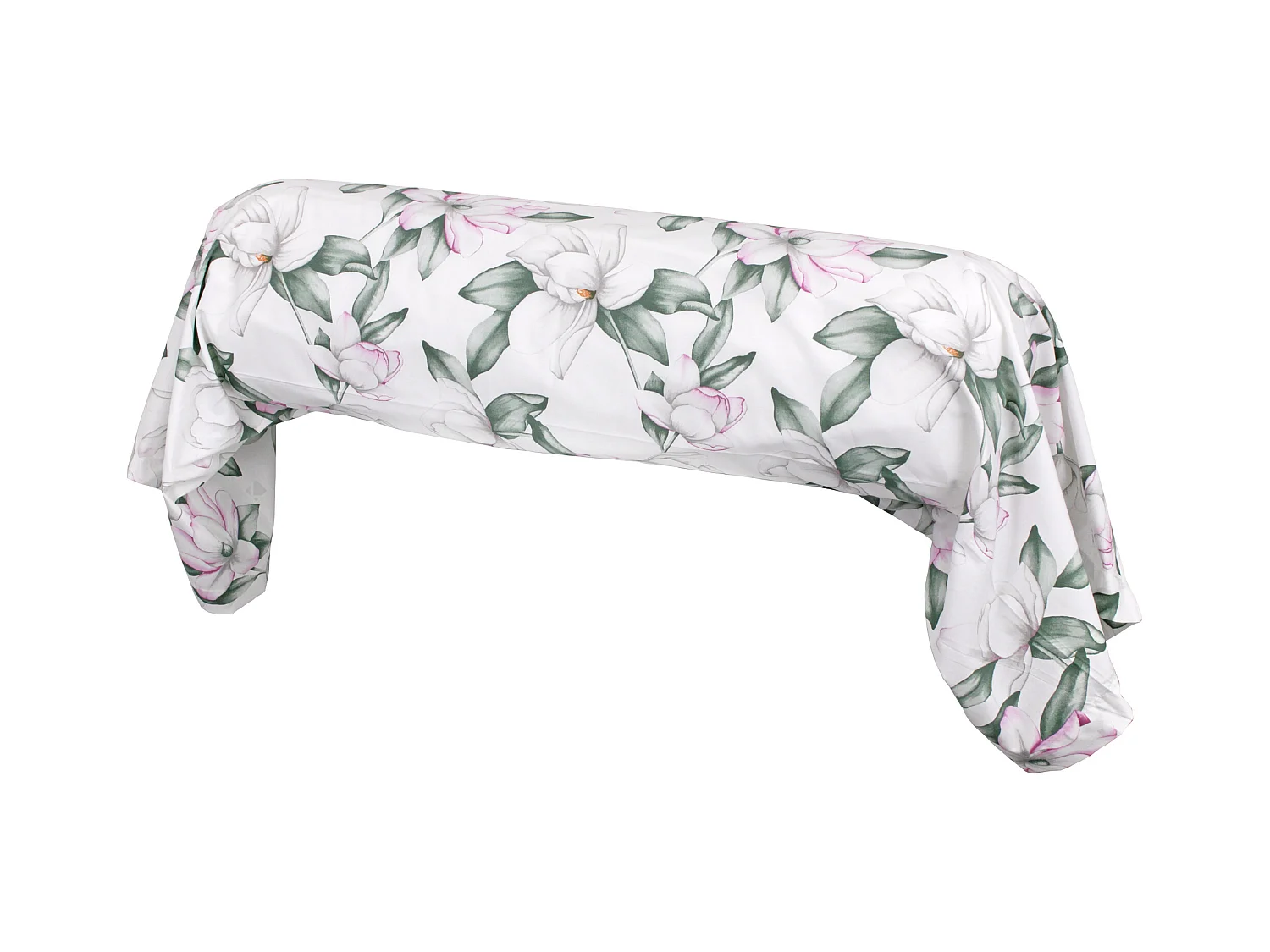 Taie de traversin 240x43 cm percale coton MAGNOLIA vert sauge