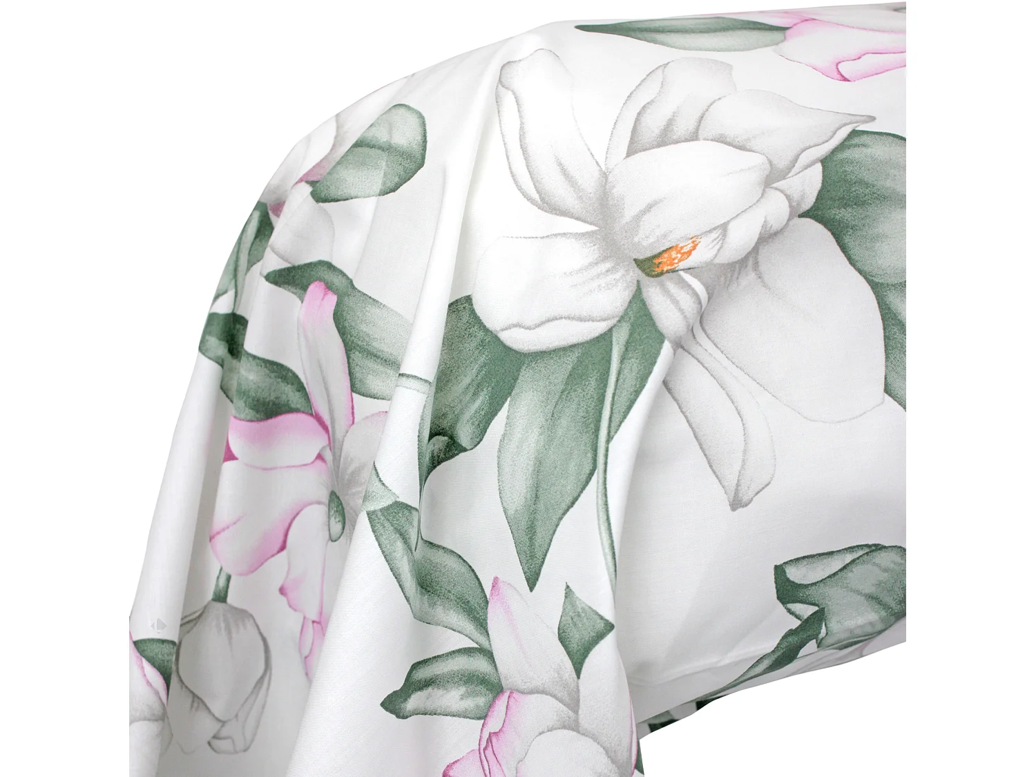 Taie de traversin 240x43 cm percale coton MAGNOLIA vert sauge
