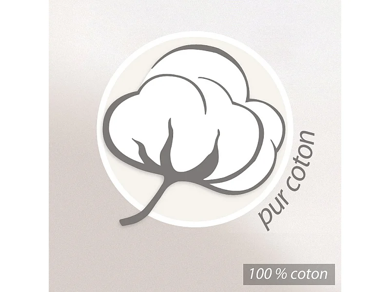 Taie de traversin 240x43 cm coton PRETTY blanc