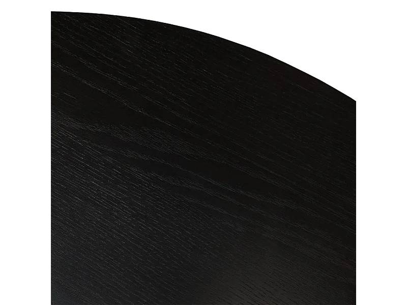 Table basse ronde en bois noir D.90 cm avec 3 pieds inclinés - ZARA