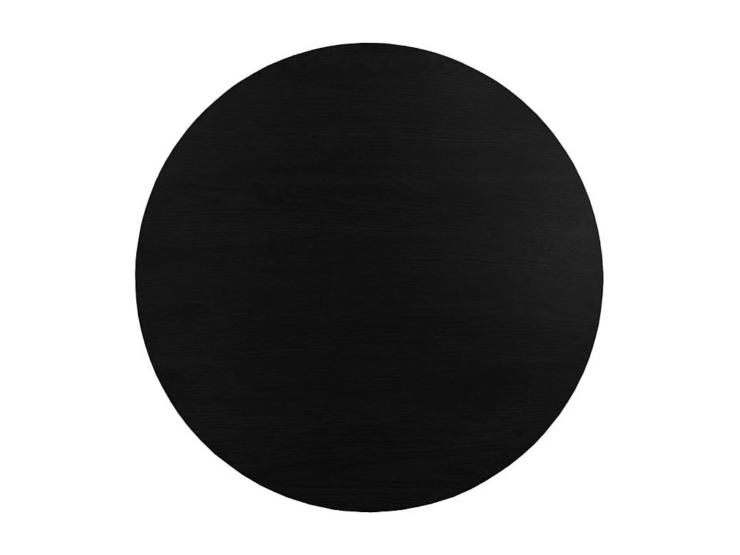 Table basse ronde en bois noir D.90 cm avec 3 pieds inclinés - ZARA