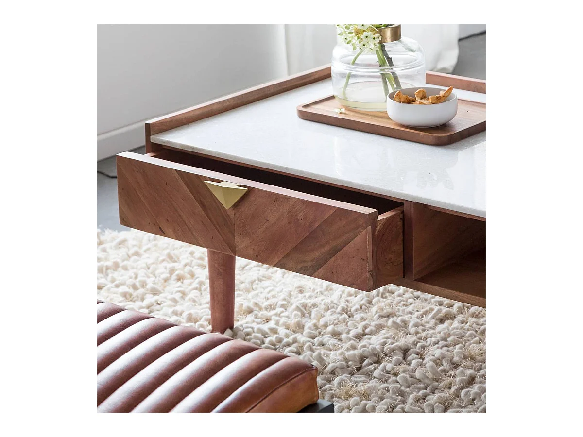 Table basse en bois d'acacia Naxos