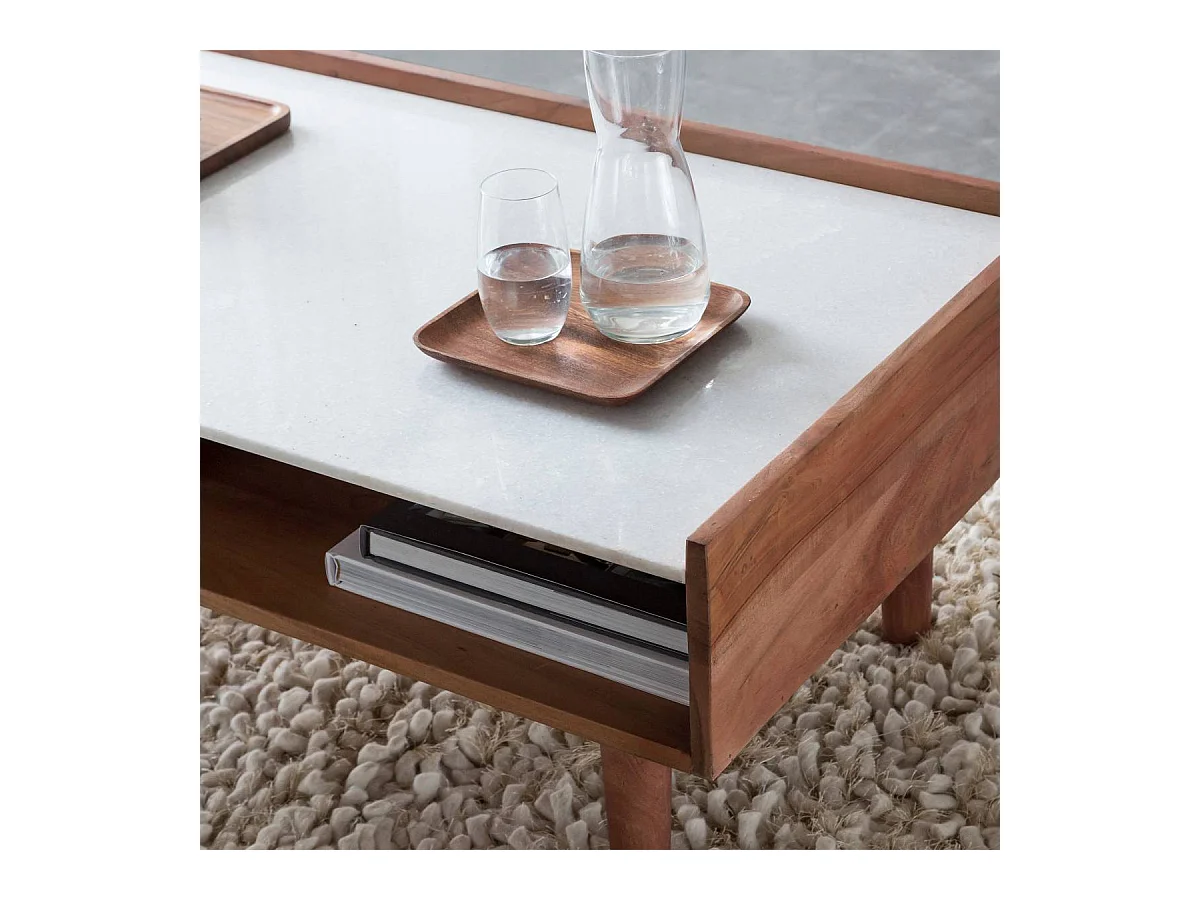 Table basse en bois d'acacia Naxos