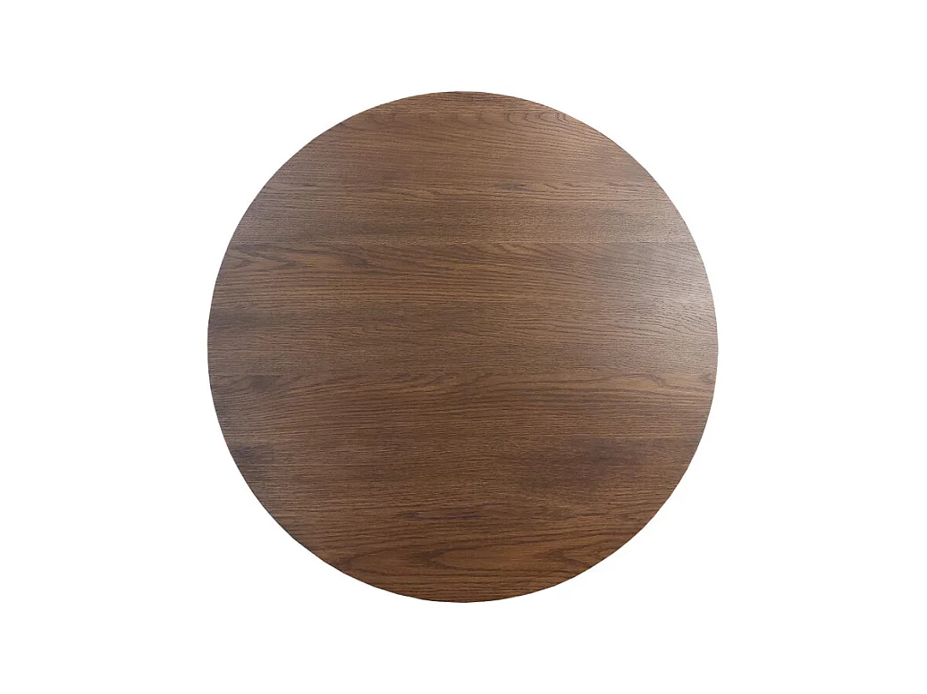 Table basse ronde en bois brun D.90 cm avec 3 pieds inclinés - ZARA