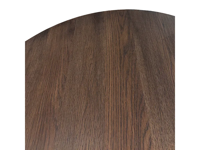 Table basse ronde en bois brun D.90 cm avec 3 pieds inclinés - ZARA