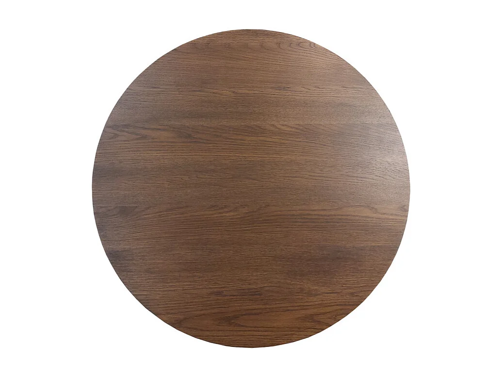 Table basse ronde en bois brun D.90 cm avec 3 pieds inclinés - ZARA