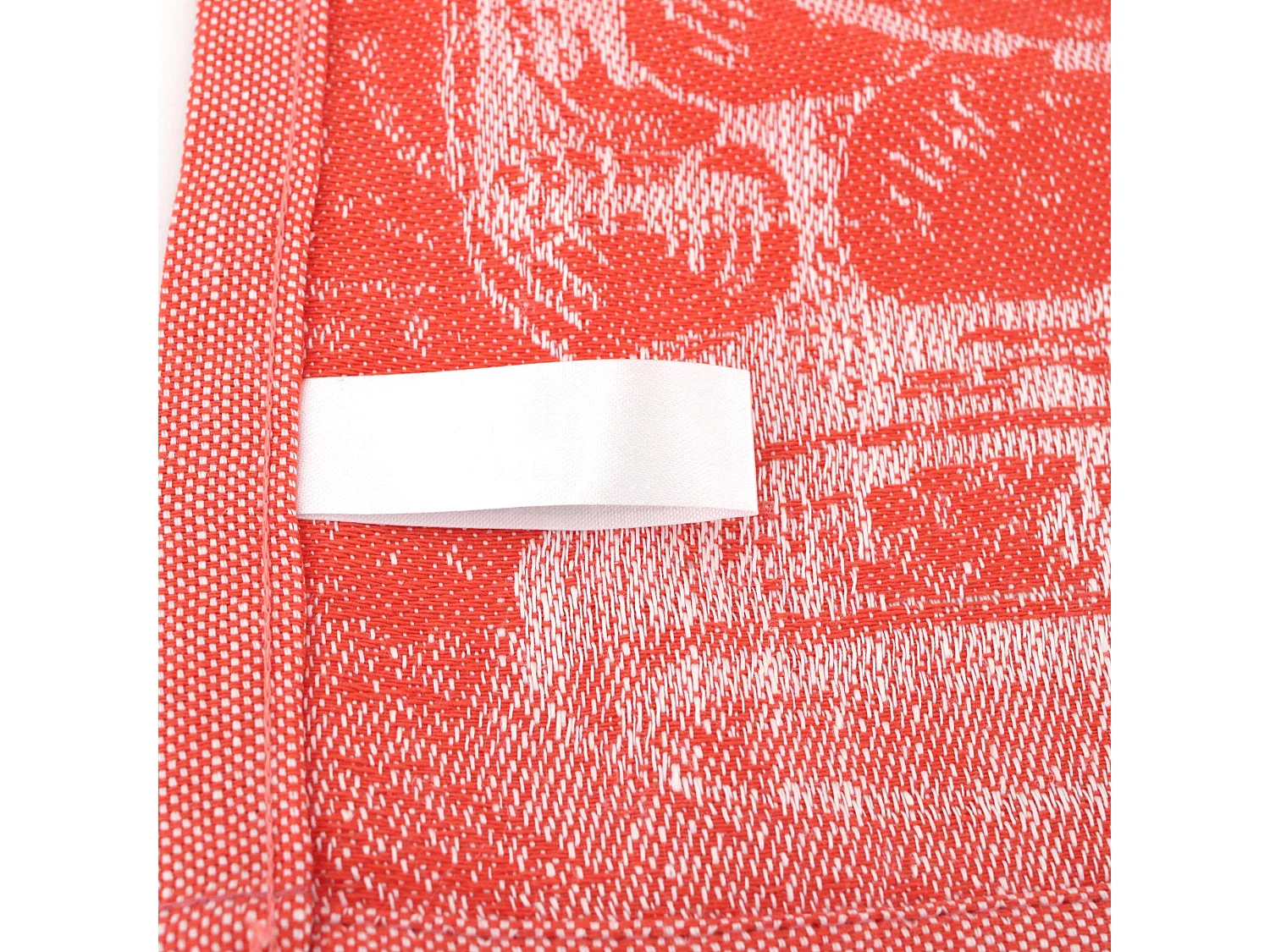 Lot de 2 torchons de cuisine toile 50x70 cm OLIVES orange coton et lin