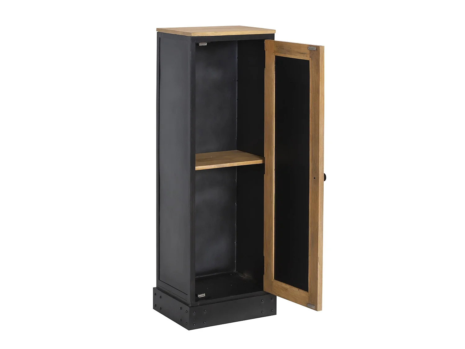 Columna en madera de mango y rejilla Ezra