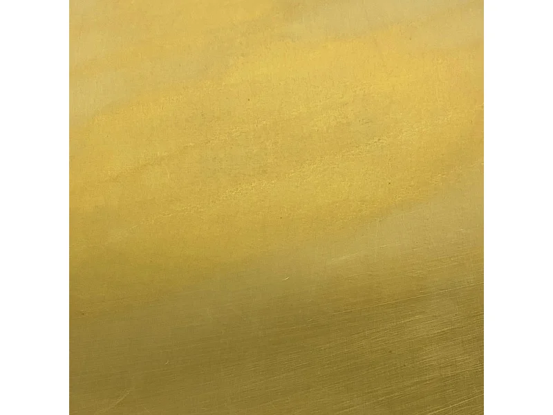 Table d'appoint en métal noir avec plateau rond et doré - ORO 8806