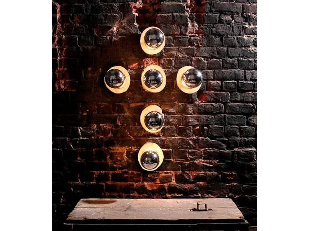 - Applique en Bois Flotté et Verre Semi Chromé