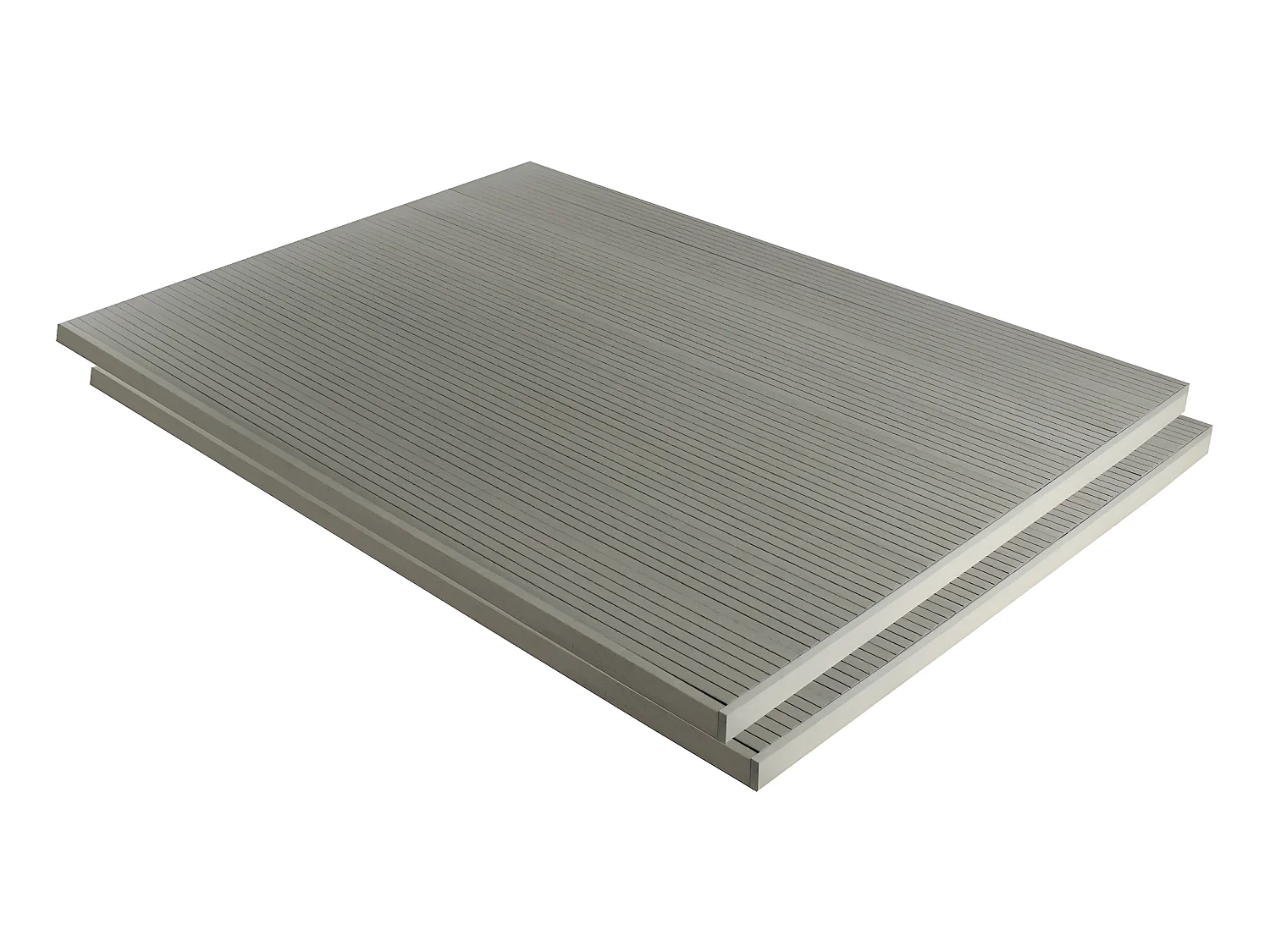 Conjunto de 3 tábuas de terraço composto alveolares - Cinza, resistentes e duráveis