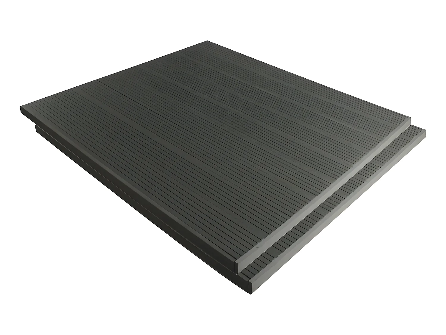 Lote de 3 tábuas de terraço compostas alveolares - Efeito escovado, resistentes aos raios UV, 3 cores disponíveis