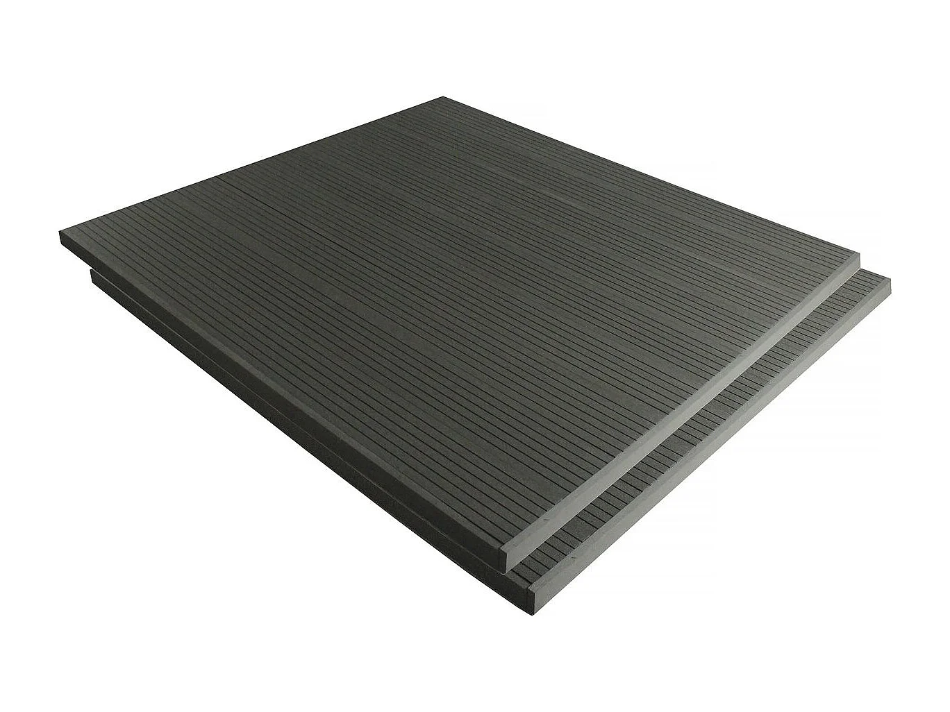 Lot de 3 lames de terrasse composite alvéolaires - Long: 2,4m - surface 1m² - Ardoise