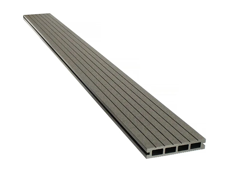 Lot de 3 lames de terrasse composite alvéolaires - Long: 2,4m - surface 1m² - Ardoise