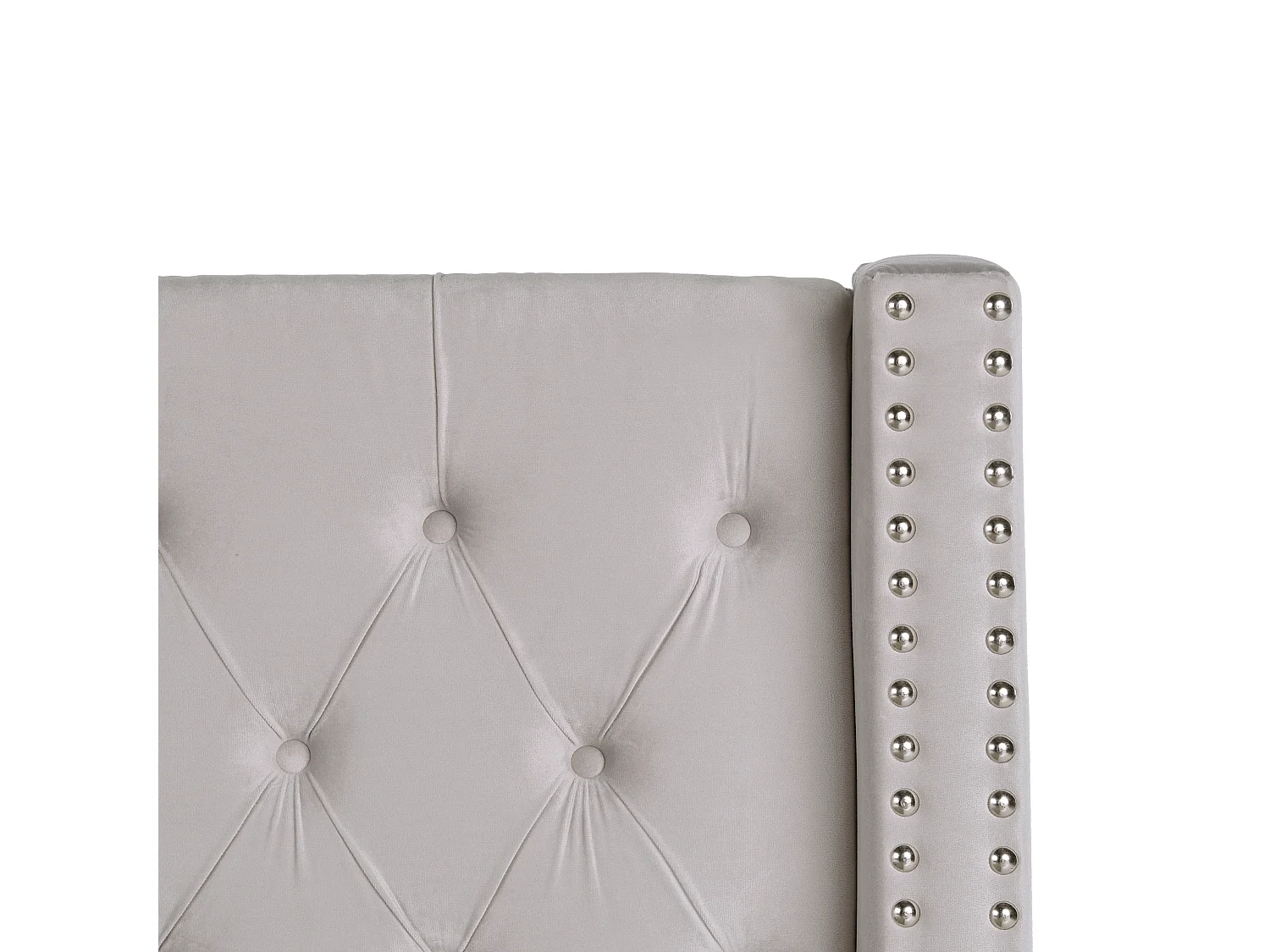 Cama baú Veludo LUBBON 180 x 200 cm Cinzento claro