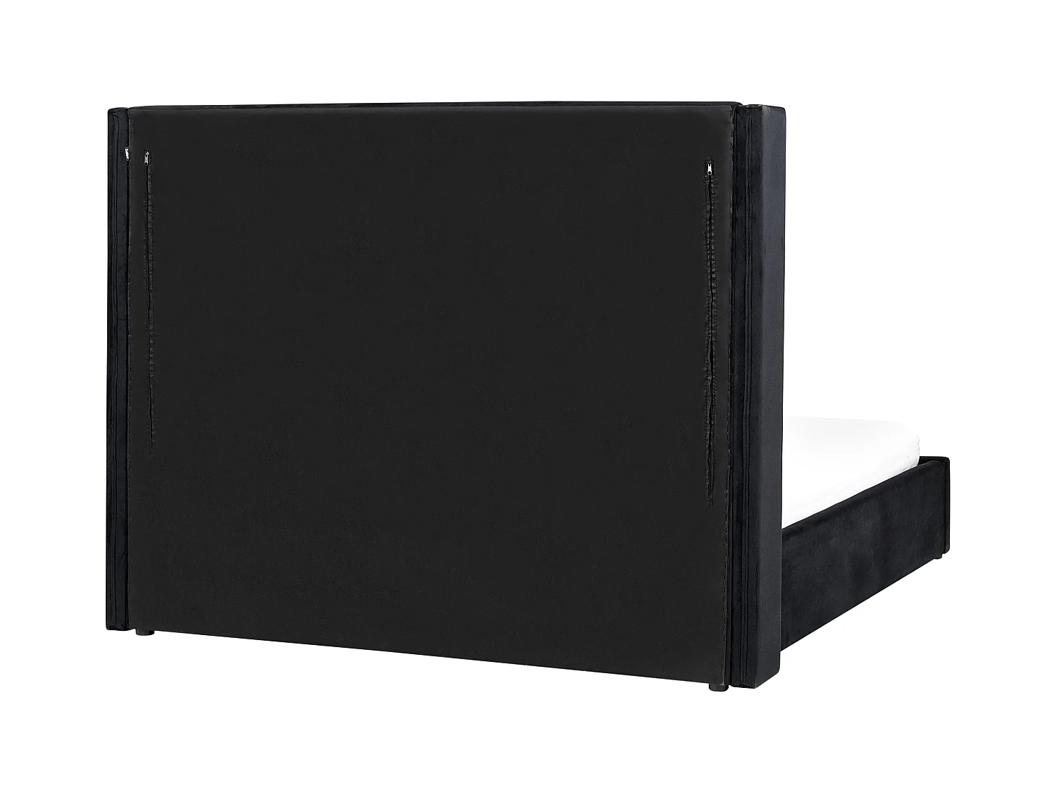 Cama con almacenaje Terciopelo LUBBON 160 x 200 cm Negro