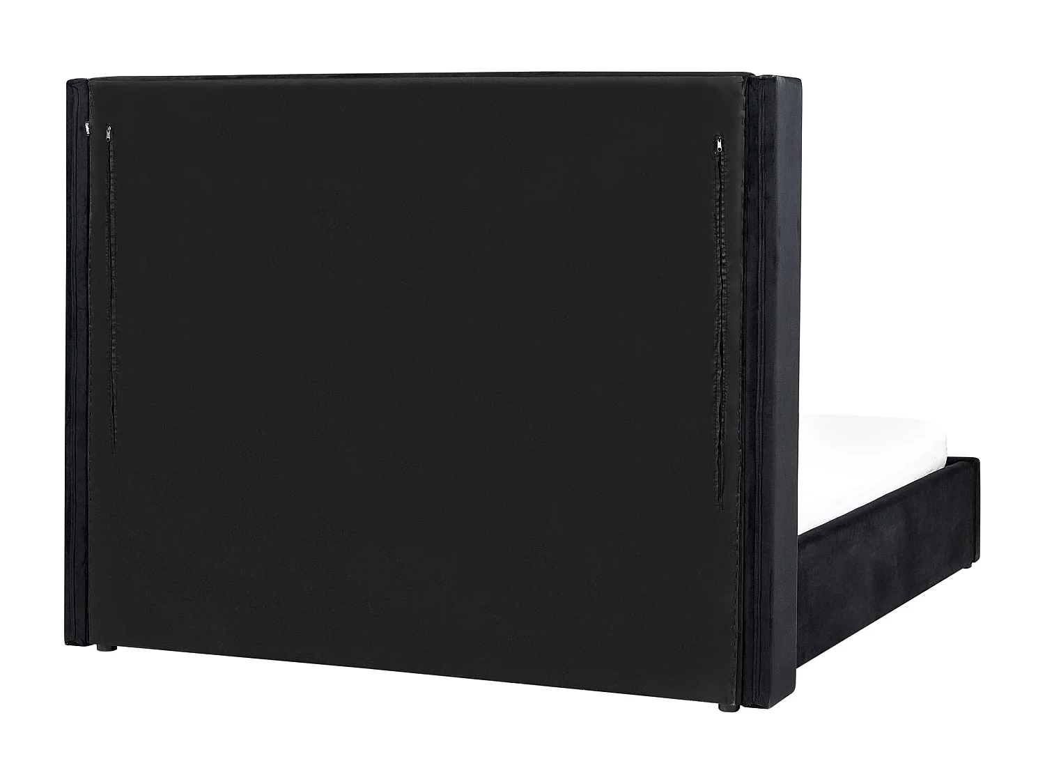 Lit ottoman Velours LUBBON 160 x 200 cm Noir