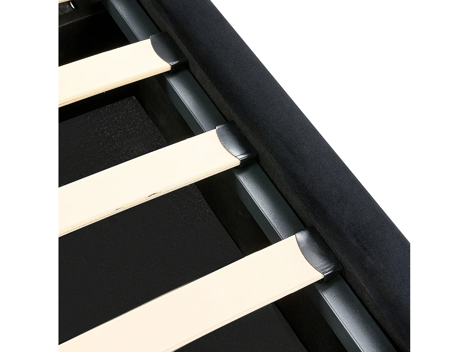 Lit ottoman Velours LUBBON 160 x 200 cm Noir