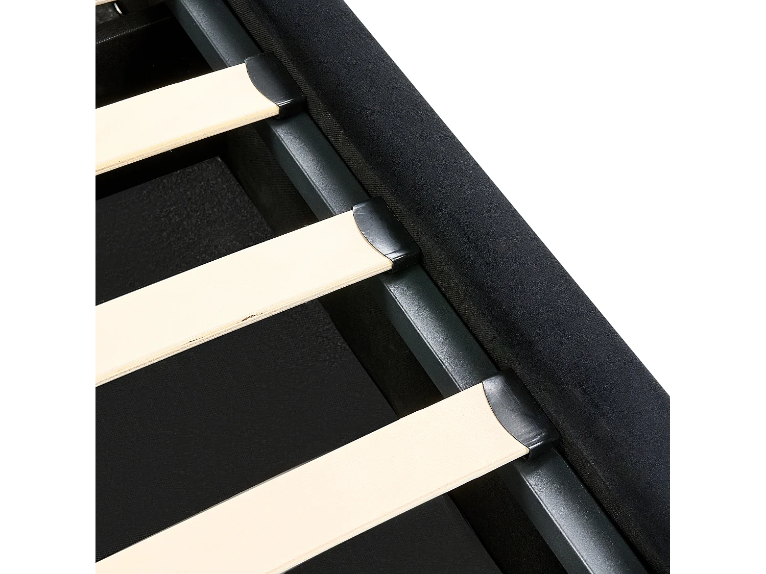 Bed met opbergruimte Fluweel LUBBON 160 x 200 cm Zwart