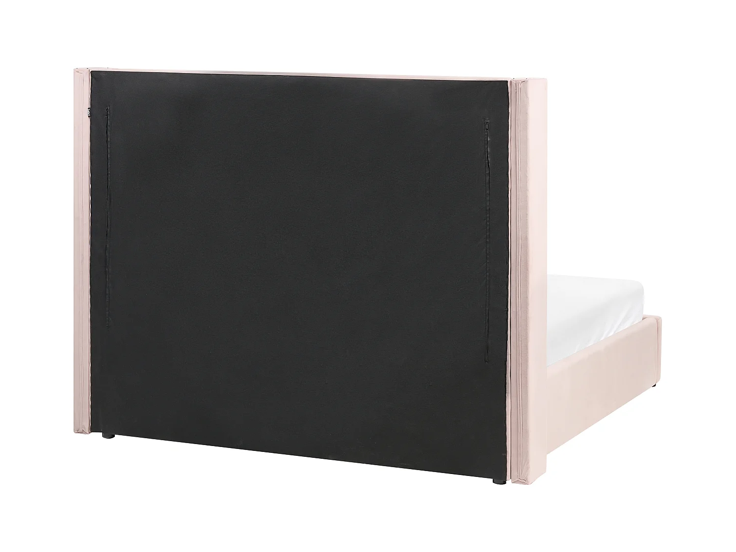 Bed met opbergruimte Fluweel LUBBON 160 x 200 cm Pastelroze Roze