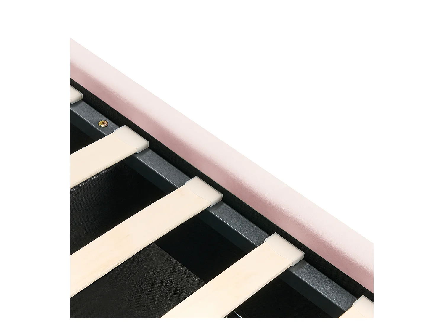 Bed met opbergruimte Fluweel LUBBON 160 x 200 cm Pastelroze Roze