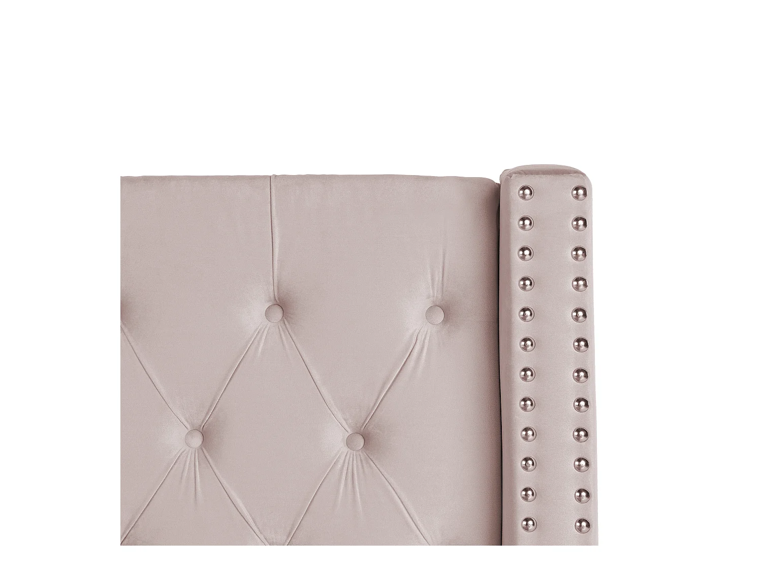 Bed met opbergruimte Fluweel LUBBON 160 x 200 cm Pastelroze Roze