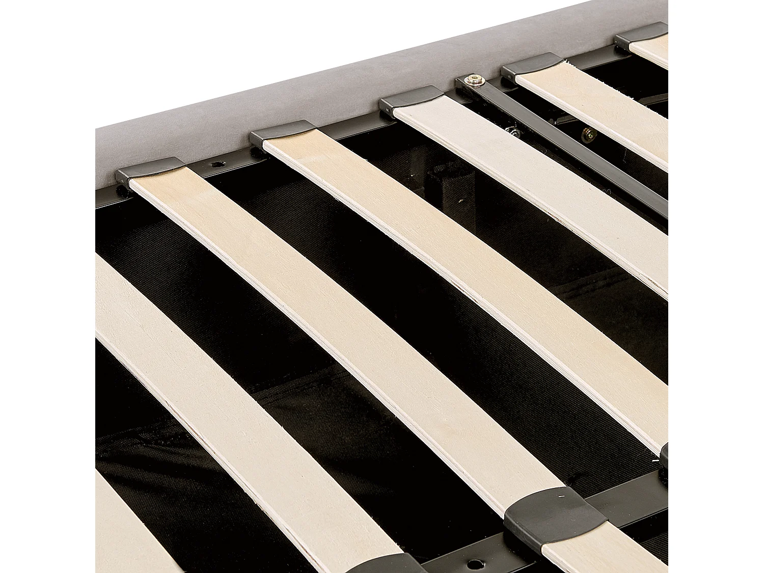 Bed met opbergruimte Fluweel LUBBON 160 x 200 cm Lichtgrijs