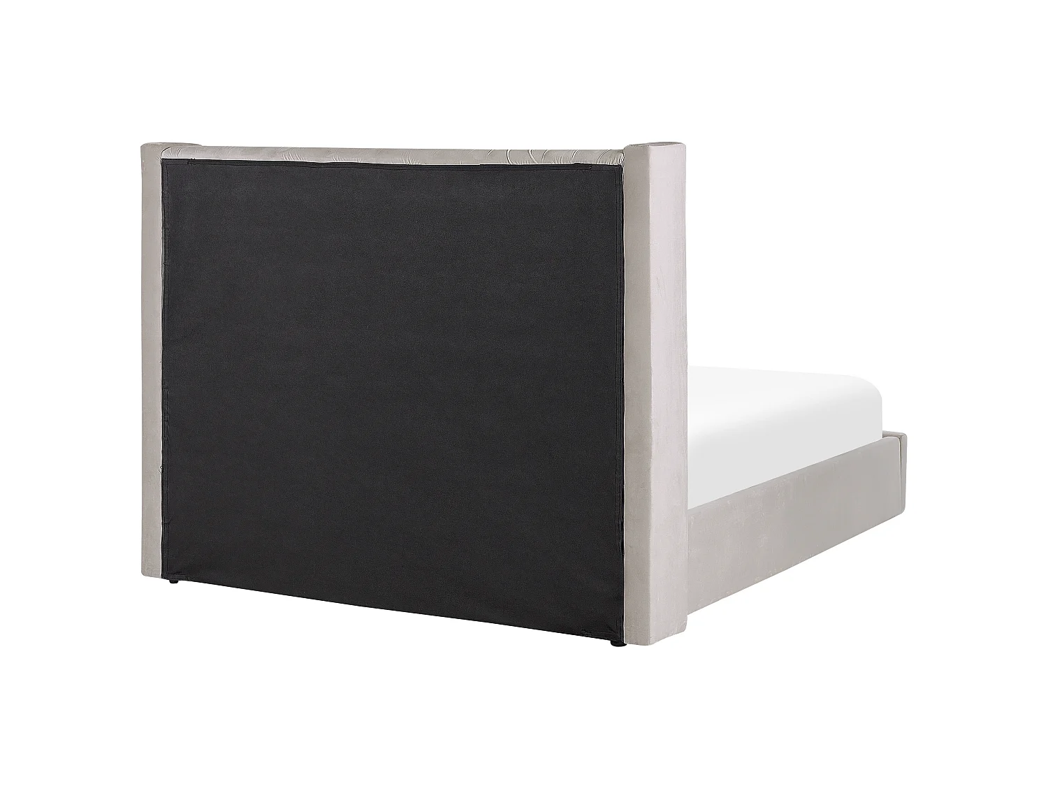 Bed met opbergruimte Fluweel LUBBON 160 x 200 cm Lichtgrijs