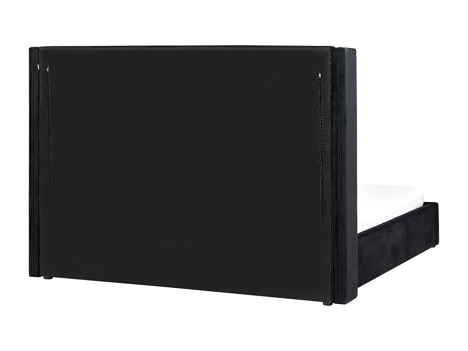 Lit ottoman Velours LUBBON 180 x 200 cm Noir