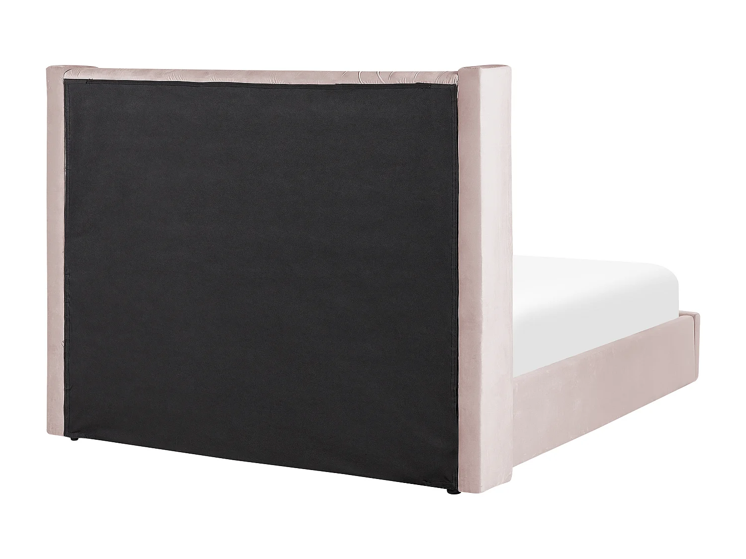 Bed met opbergruimte Fluweel LUBBON 180 x 200 cm Pastelroze Roze