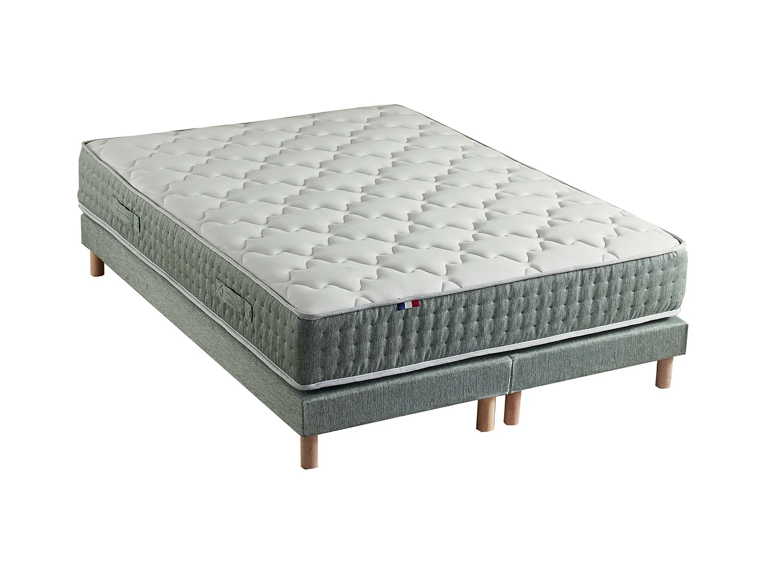 Ensemble matelas HYGGE et sommier : confort ferme et 7 zones Dimensions - 2x90 x 200 cm
