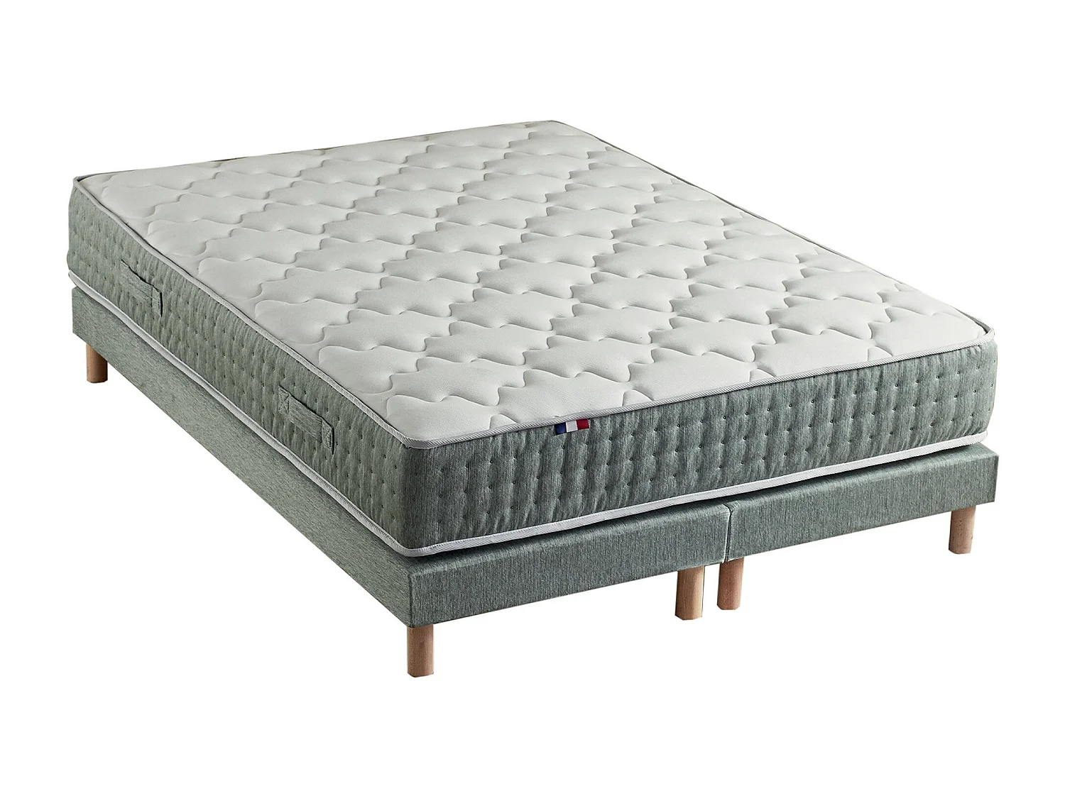 Ensemble matelas HYGGE et sommier : confort ferme et 7 zones Dimensions - 2x90 x 200 cm