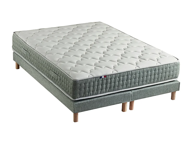 Ensemble matelas HYGGE et sommier : confort ferme et 7 zones Dimensions - 2x90 x 200 cm