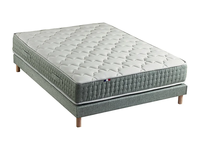 Ensemble matelas HYGGE et sommier : confort ferme et 7 zones Dimensions - 160 x 200 cm