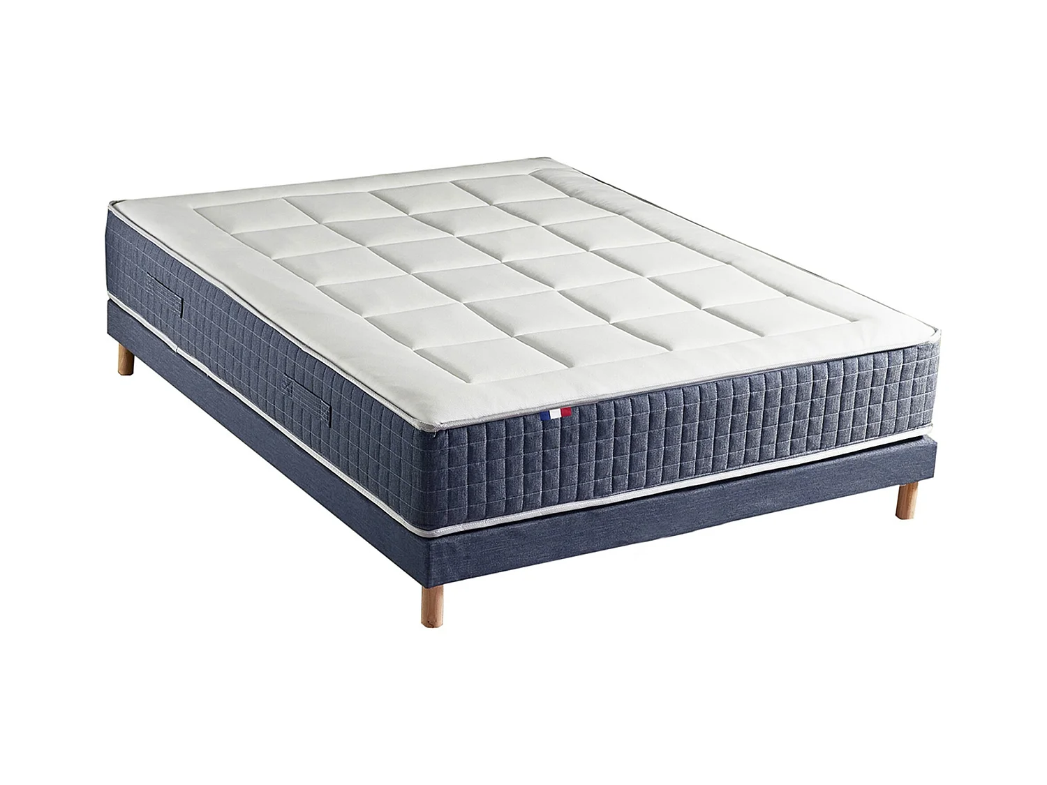 Ensemble matelas 7 zones KING STYLE, mémoire de forme & sommier Dimensions - 140 x 190 cm