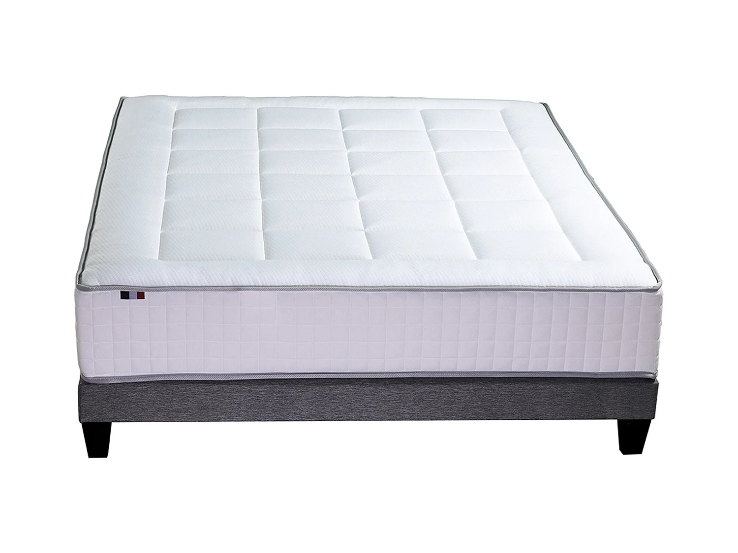 Ensemble matelas BELLAGIO et sommier, ferme, accueil mémoire de forme Dimensions - 140 x 190 cm