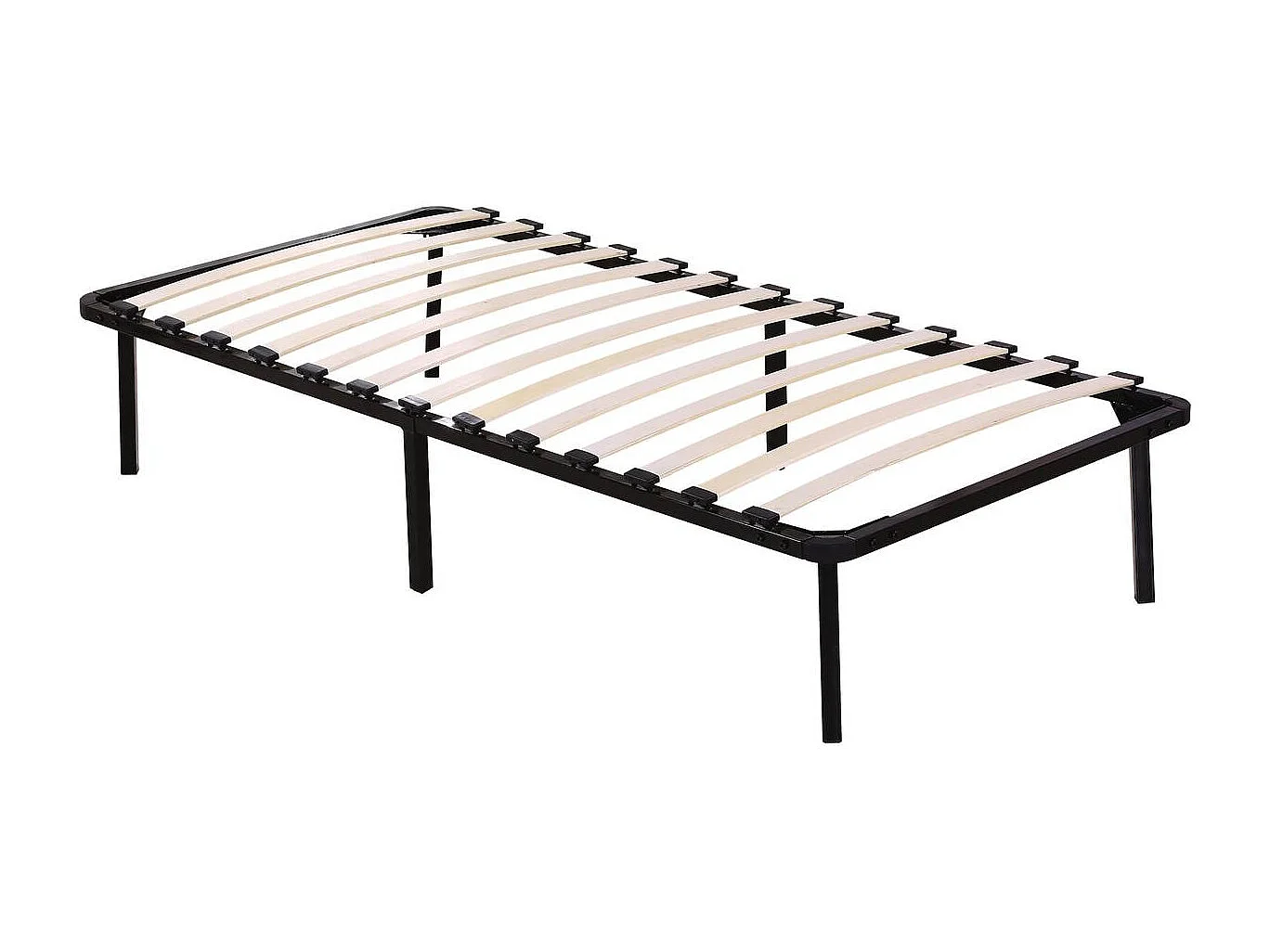 Lattenbodem met frame + poten voor matras 90 x 190 cm - 13 latten