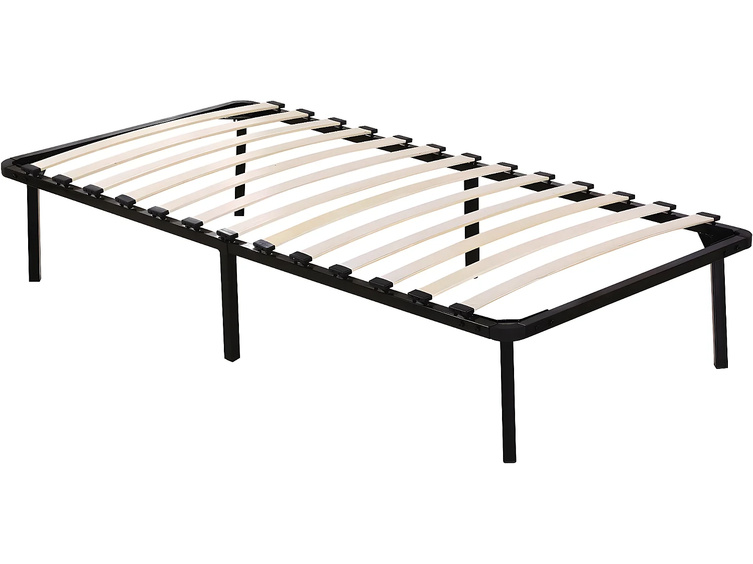 Lattenbodem met frame + poten voor matras 90 x 190 cm - 13 latten