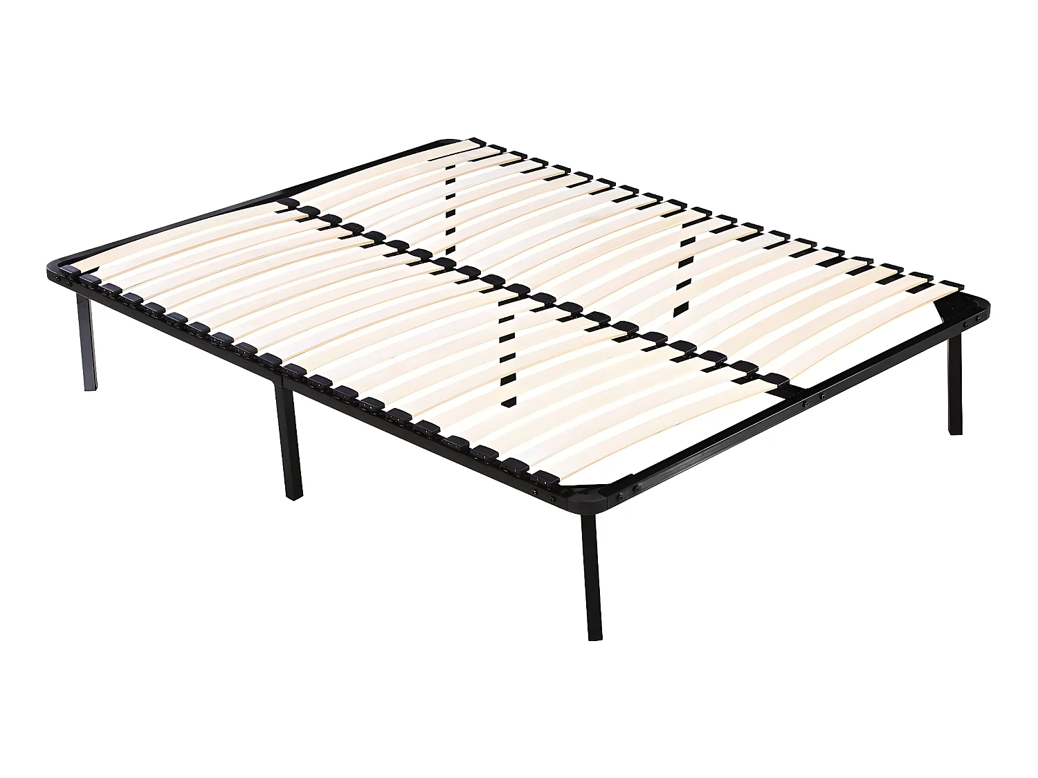 Cadre à lattes + pieds pour matelas de 140 x 190 cm - 20 lattes