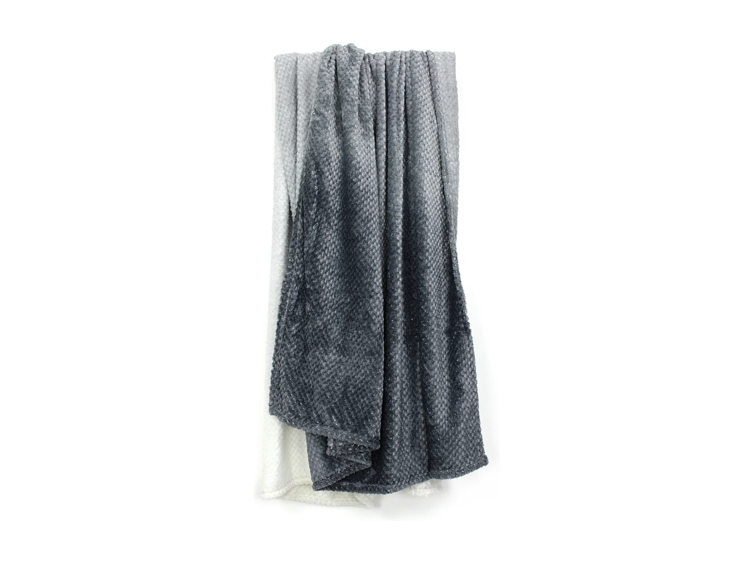 Plaid nid d'abeille 150x200 cm TIE AND DYE Gris