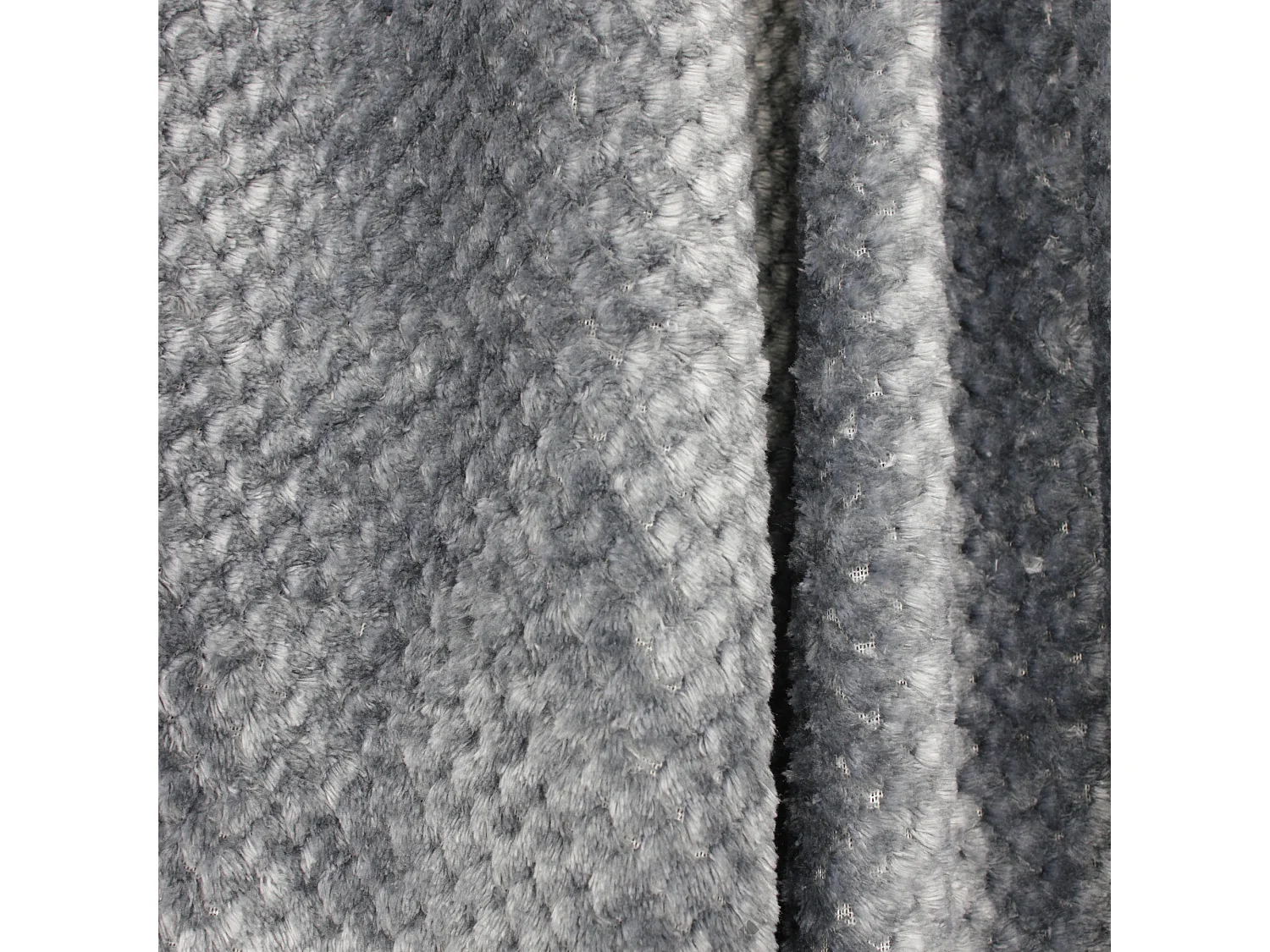 Plaid nid d'abeille 150x200 cm TIE AND DYE Gris