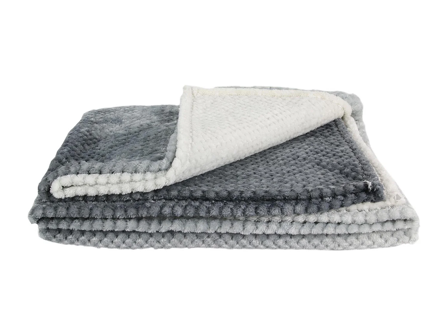 Plaid nid d'abeille 150x200 cm TIE AND DYE Gris