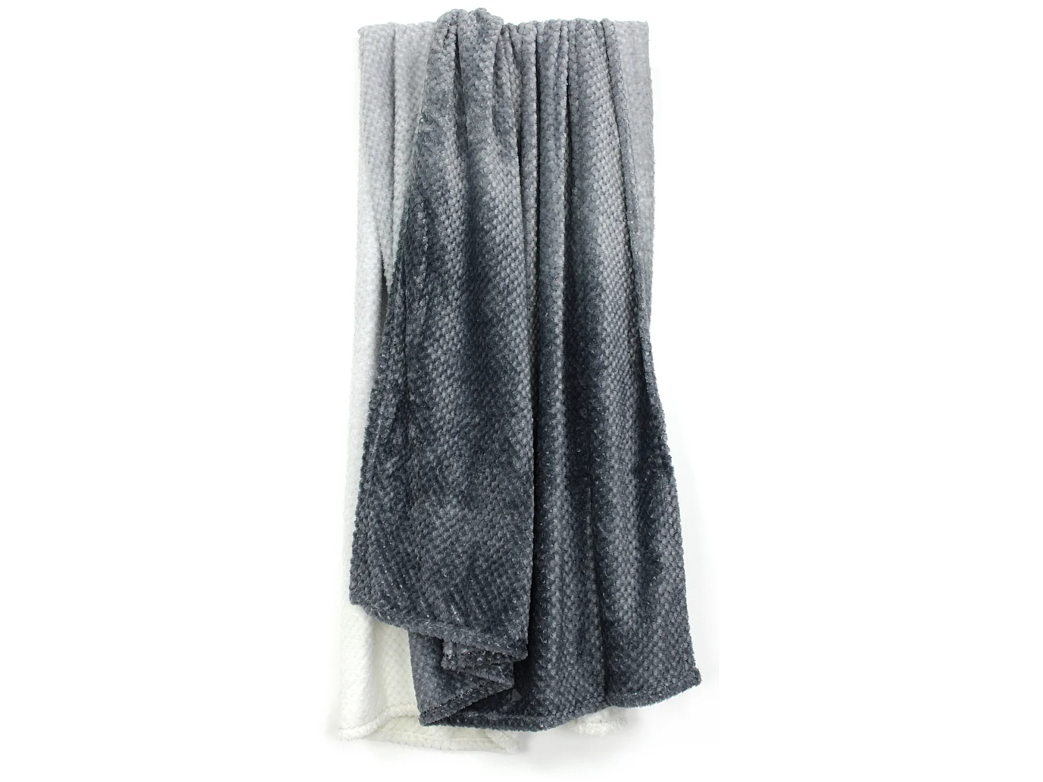 Plaid nid d'abeille 150x200 cm TIE AND DYE Gris