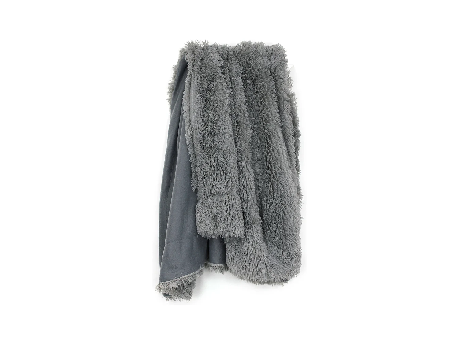 Plaid imitation fourrure 120x150 cm LICIA Gris