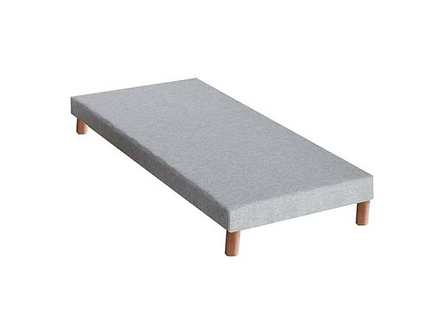 Sommier tapissier à lattes gris chiné Made in France Dimensions - 90 x 190 cm